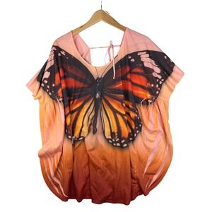 New Unity Beach Butterfly Rising Mona Coverup size XL Orange